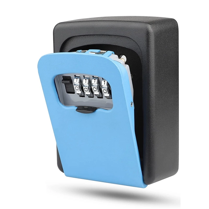 

Сейф для ключей, водонепроницаемый Сейф для хранения на открытом воздухе, сейф с 4-значным комбинированным кодом, для дома, гаража, школы