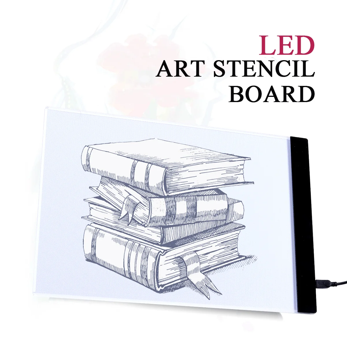 

A4 LED Artist Thin Stencil Board Light Box Tracing Drawing Board with US Adapter