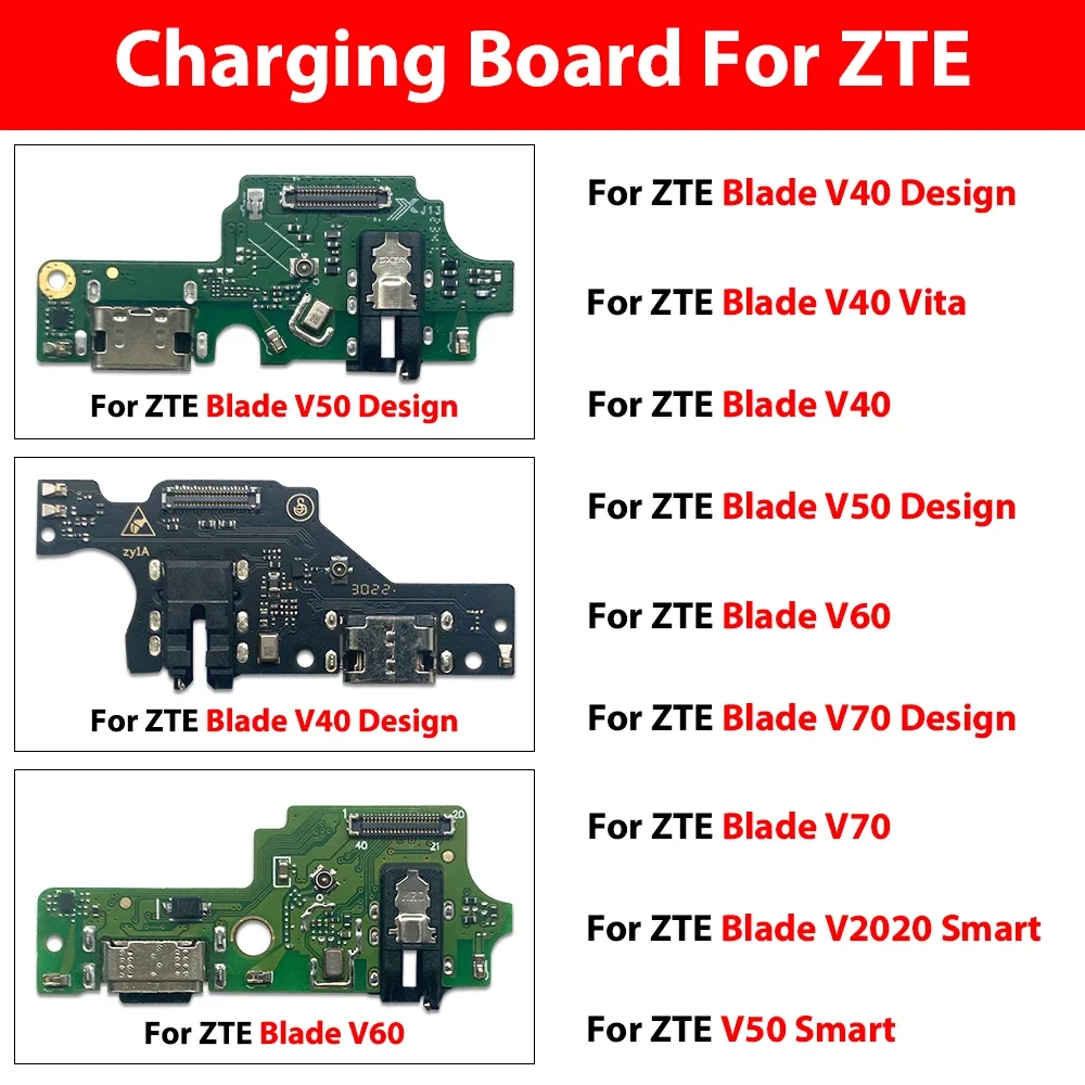 Фото 10 шт. для ZTE Blade V Smart 1050/V40 Design/V40 Vita/V40/V50/V60/V70: гибкий кабель-разъем USB для зарядки/док-станции №2