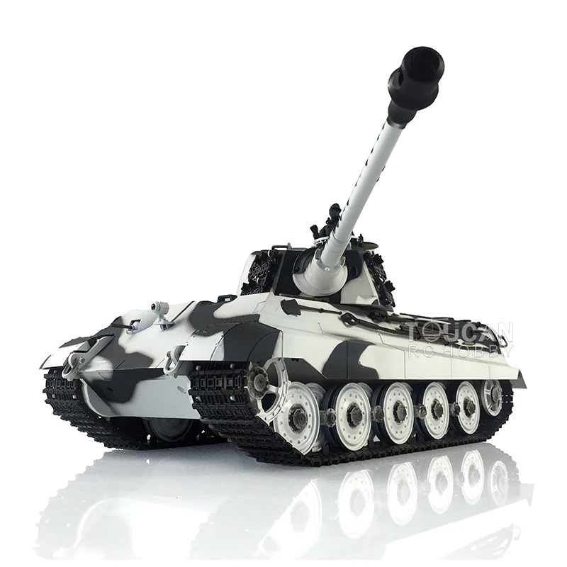 Фото HENG LONG 2.4G 1/16 7.0 Пластиковый немецкий танк King Tiger RTR RC 3888A 360 °   Вращающийся курительный блок, BB-пеллет, игрушка №3