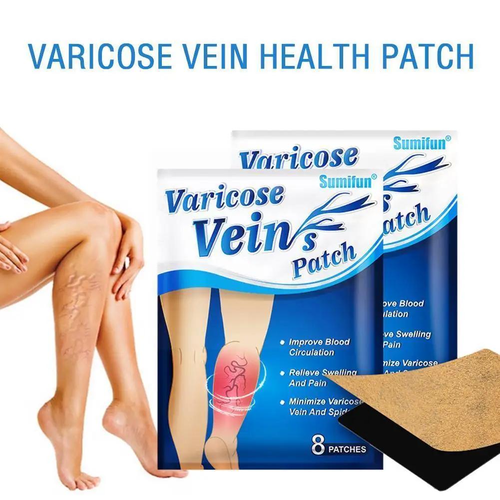 

40Pcs/5Bags Sumifun New Varicose Veins Patch Thigh Vessel Pain Swelling Phlebitis Vasculitis Relief Plaster Care Sticker Bl J3V8