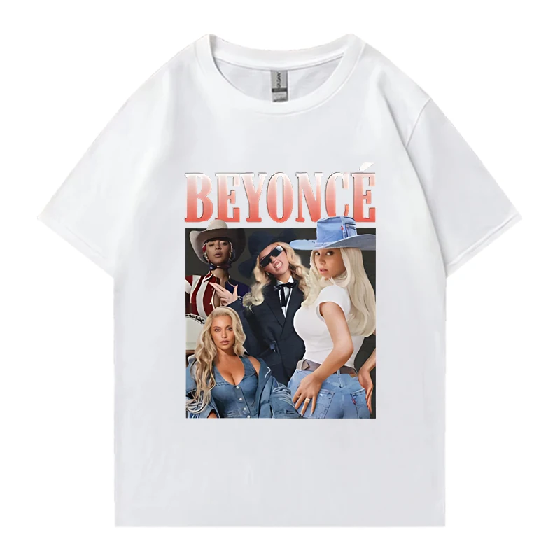 Винтажная футболка Beyonce Cowboy Carter мужская и женская модная одежда футболки с