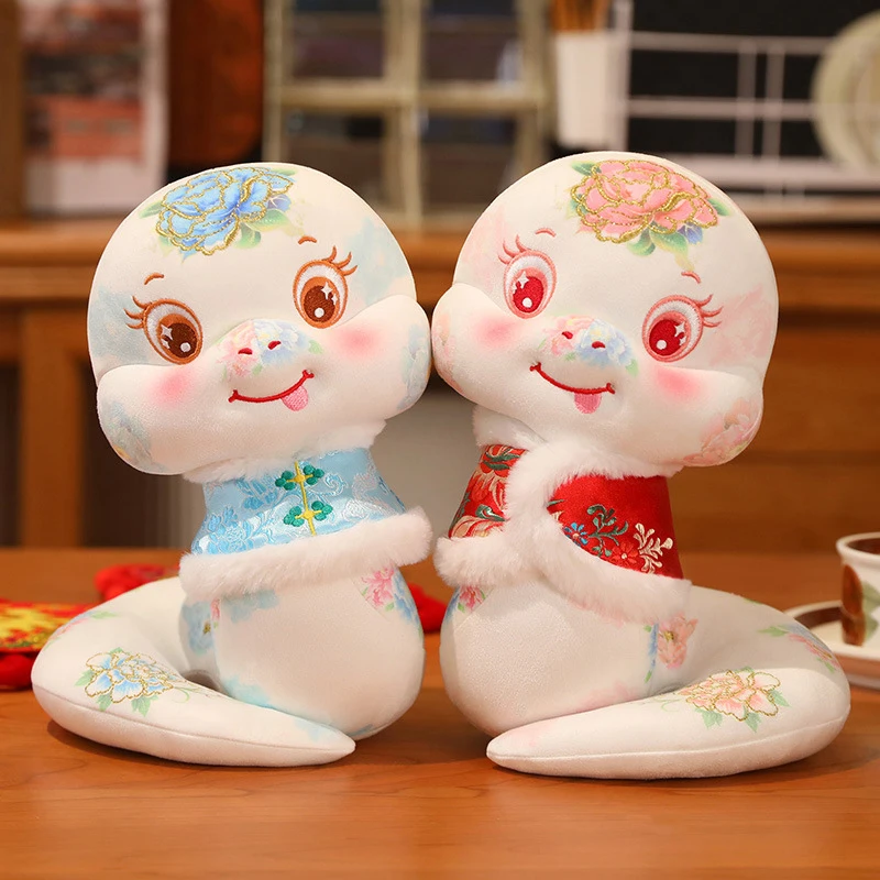 1 шт. 8/10 дюймов змеиный год талисман плащ маленькая белая змея плюшевая кукла