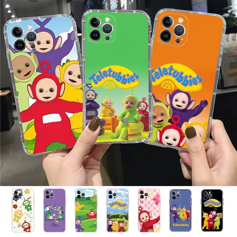 

hot Cartoon UK Cute T-Teletubbies Phone Case for iPhone 11 12 13 mini pro XS MAX 8 7 6 6S Plus X 5S SE 2020 XR case