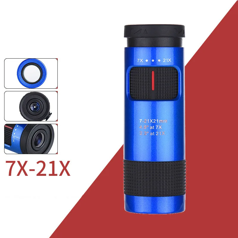 

7-21X21 телескоп Монокуляр FMC Hd большой окуляр с нескользящей текстурой портативный телескоп Bk7 фокусное колесо для концертных соревнований
