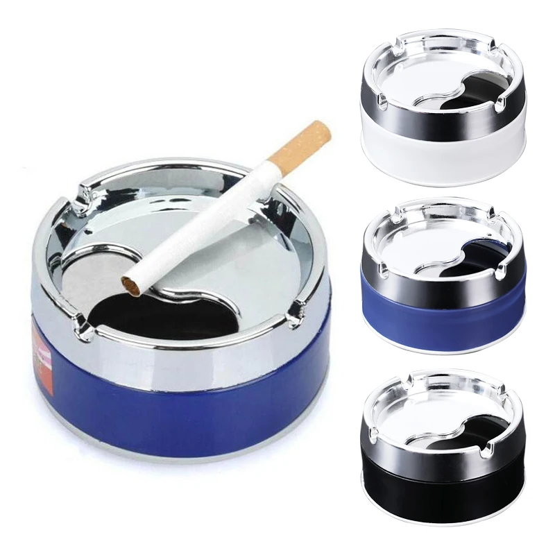 

Household Detachable Rotatable Lid 360 Degree Free Rotation Stainless Steel Corrosion Resistance Portable Cigarette Ashtray