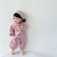 2022 summer new baby cartoon long sleeve romper infant boy cotton cardigan jumpsuitbag 2pcs suit toddler girl one piece clothes