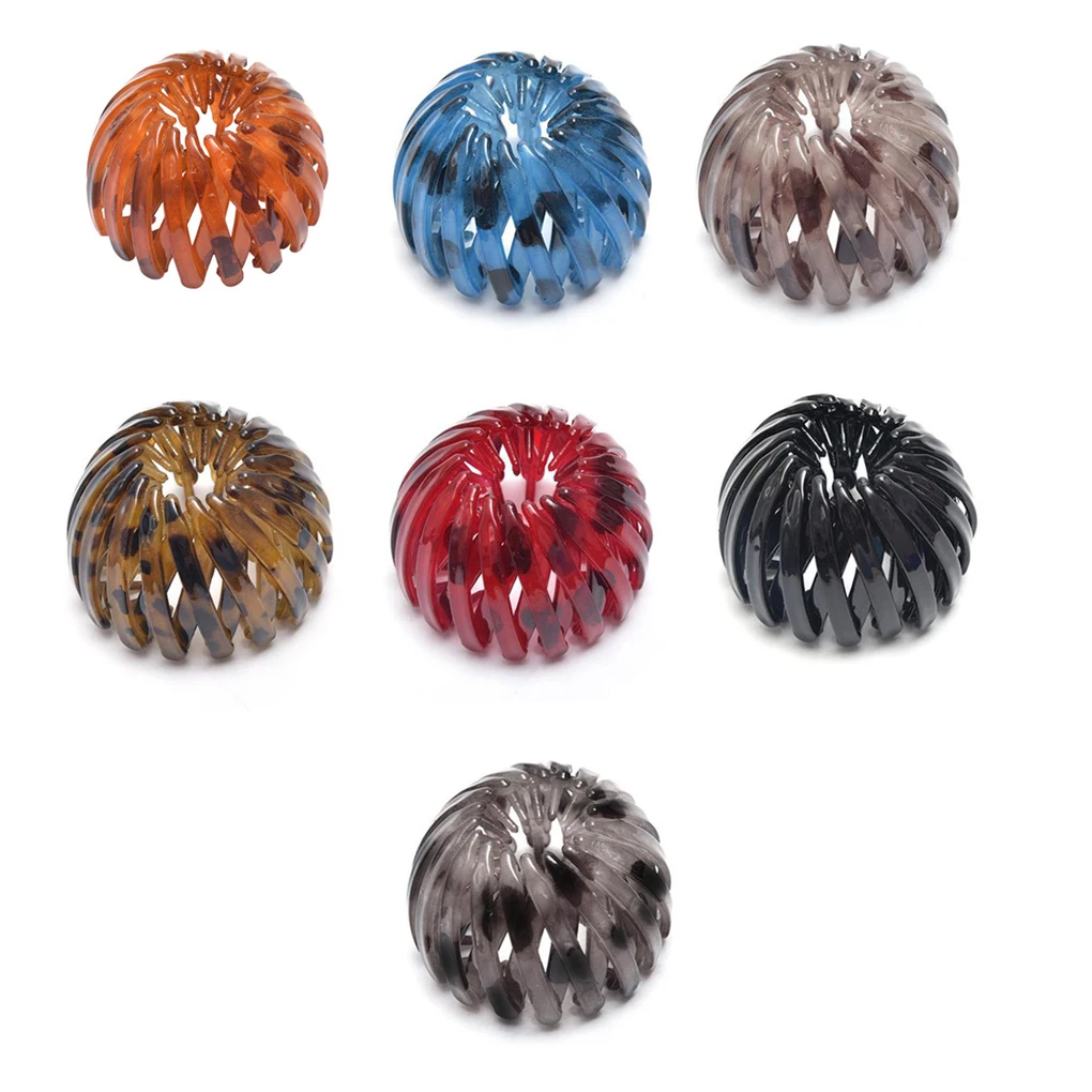 

Hair Claw Nest Plastic Ponytail Hair Clip Decoration Portable Bun Headwear Gift Light Blue