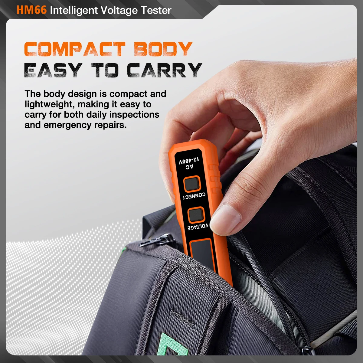 HOMTOOLS HM66 Бесконтактный тестер напряжения переменного тока Цифровой детектор