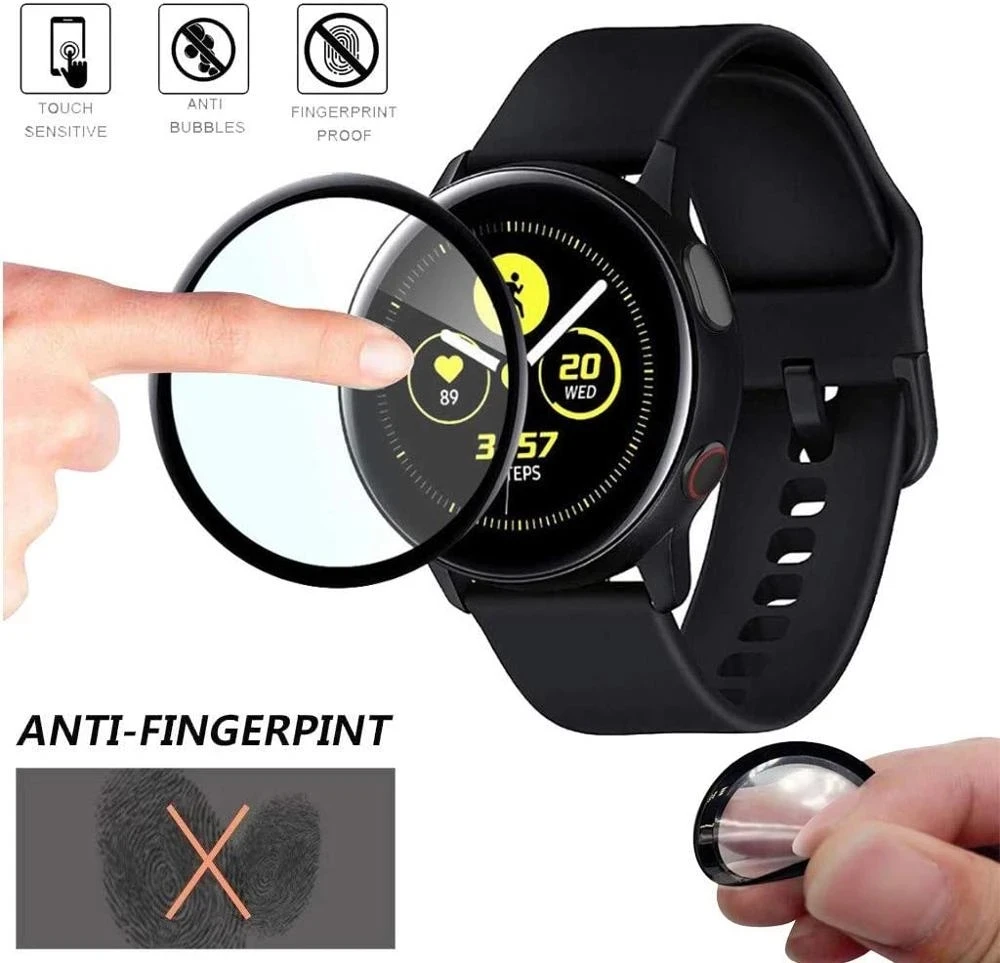 Полноэкранная пленка для Samsung Galaxy Watch Active 2 40 мм 44 Защитная 4 5 Pro 45 Аксессуары пленки