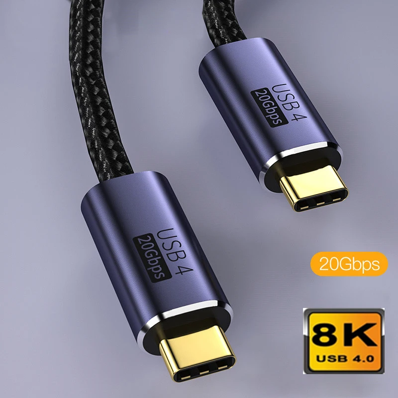 

USB C к Type C кабель 100 Вт USB 4,0 для Macbook Pro 20 Гбит/с USB кабель для быстрой передачи данных 8K @ 60 Гц USB удлинитель USB C кабель для зарядки