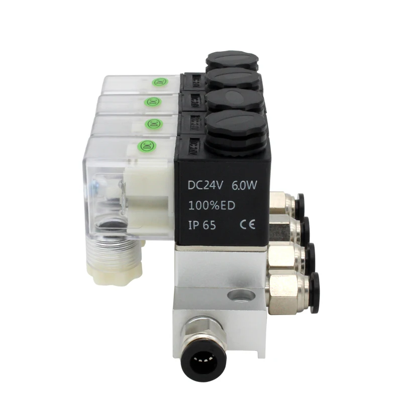 Solenoid Valve Normally Closed 2V025-06 AC220V DC12V24V multi-way combination type valve air magnetic Pneumatic 2V025-08