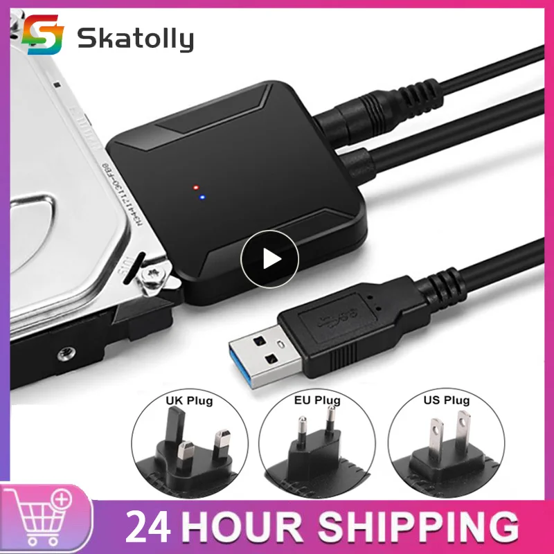 

USB 3.0 To Sata 3 Adapter Converter Cable USB3.0 Hard Drive Converter Cable For Samsung Seagate WD 2.5 3.5 HDD SSD Adapter Cable