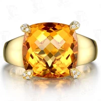 anglang luxury women square shape engagement rings aaa yellow cubic zirconia proposal rings for girlfriend fine anniversary gift