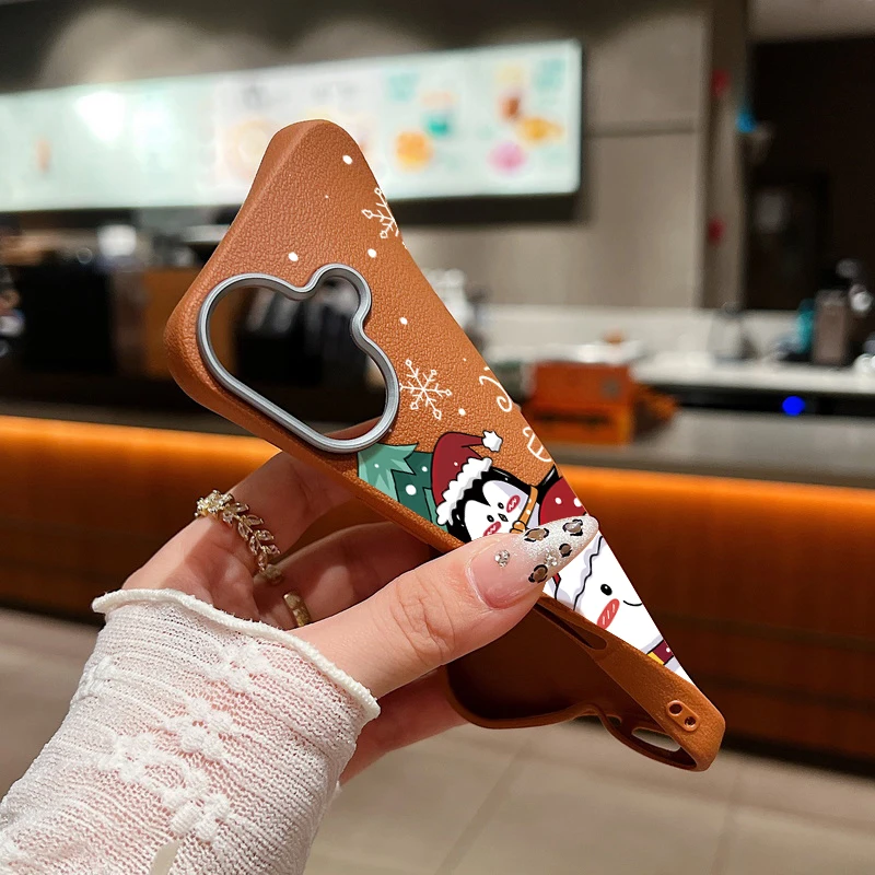 Рождественский чехол с изображением пингвина и снеговика для iPhone 11 12 13 14 15 Pro Max SE