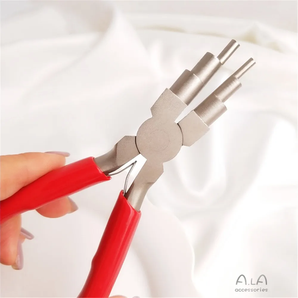 Hand made 6-segment pliers multifunctional round nose jewelry modeling pliers DIY hand pliers gold wrapping wire winding too