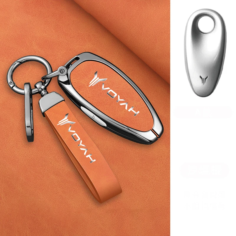 Кожаный Автомобильный брелок для ключей из цинкового сплава, оболочка для Voyah Free I-Land Dreamer 2021-2023, аксессуары для защиты автомобильных ключей
