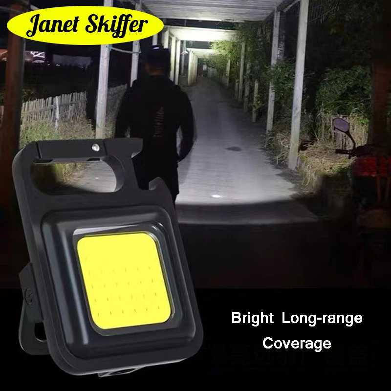 

Mini LED Flashlight Work Light USB Rechargeable Outdoor Camping Fishing Flash Lights Strong Magnetic Outside Hiking COB Lantern