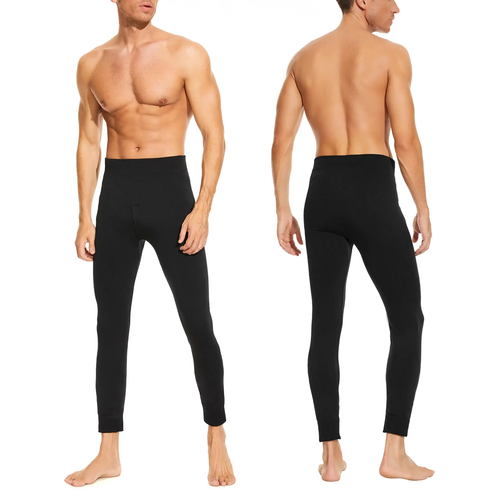 Men Thermal Underpants High Quality Underwear Long Johns Mens Thin Thermal Underwear Leggings Pants Warm Baselayer Bottom