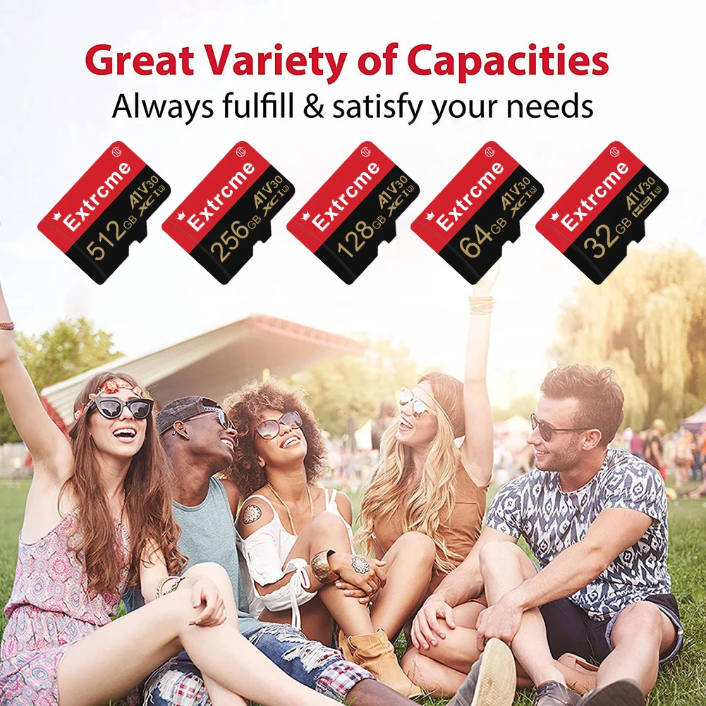 Фото Высокоскоростная карта памяти Micro SD U3 V30 TF/SD для мобильных телефонов, камер, планшетов, экстремально быстрая карта памяти 128GB 256GB 512GB 64GB для Switch №4