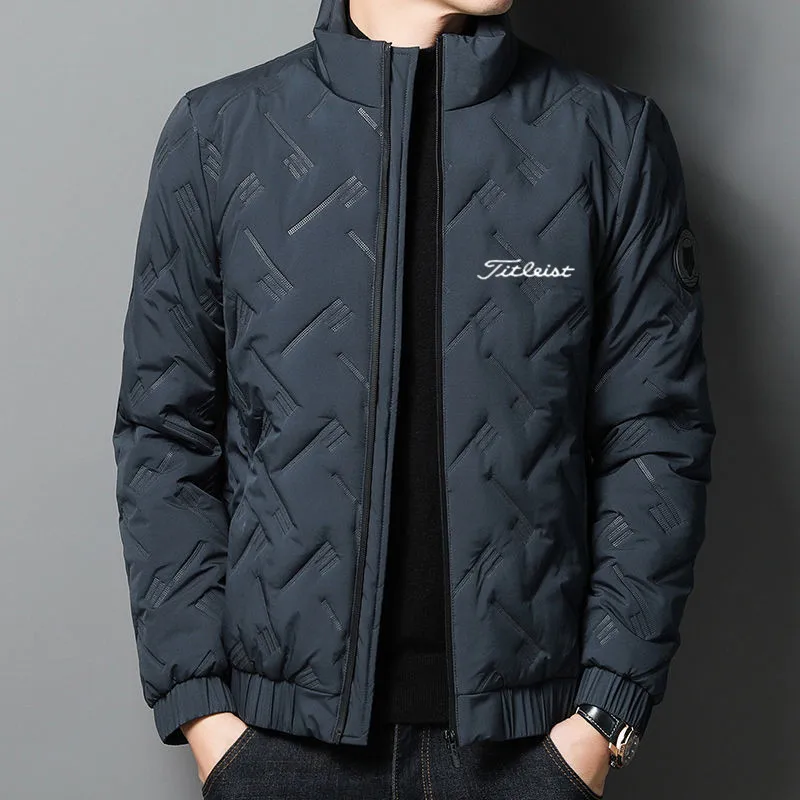

2022 Men's Sports Jackets Wear Trend Casual Windbreaker Man Golf Outerwear Cotton Down Jacket Bomber Jacket Plus 5xl Golf Wear
