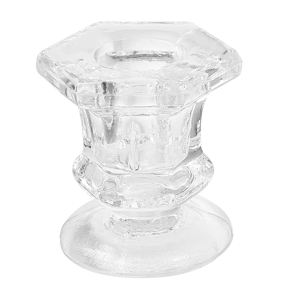 

Unique Glass Candle Stand Wedding Party Candlestick Home Candle Stand Decor