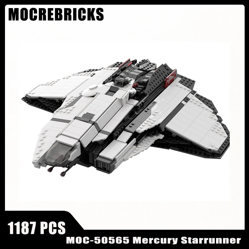 

Конструктор MOC Starship, строительный блок для сборки, детский подарок на день рождения