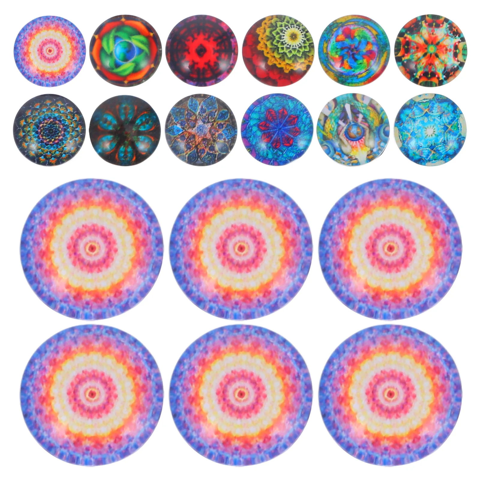 100 шт. 12 мм смешанная круглая мозаичная плитка для поделок стеклянная мозаика