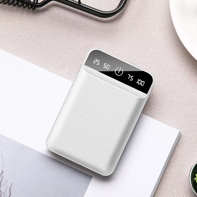 

2023New 10000mAh Dual USB Mini Power Bank Portable Charger 10000 mAh 18650 Bateries Pack For Xiaomi bateria externa Powerbank Po