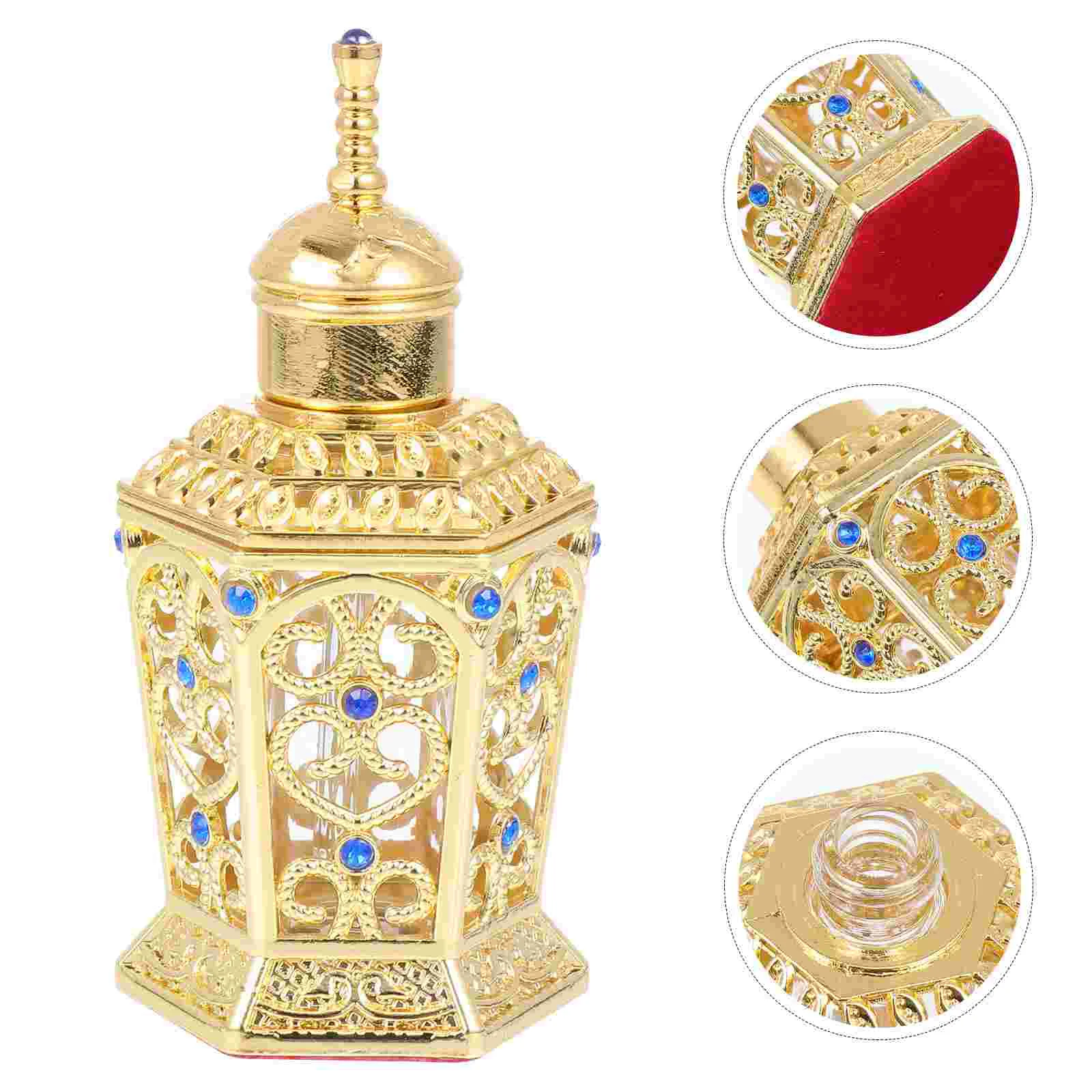 

Bottle Bottlesempty Refillable Spray Essential Oil Pump Fragrancedispenser Vintage Vial Container Gold Mini Travelcontainers