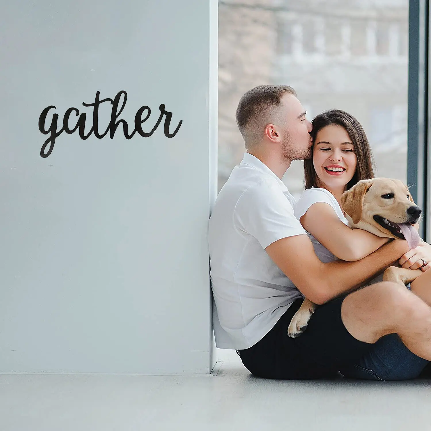 

Gather Metal Wall Decor (Large, Black) Home Decor for Living Room