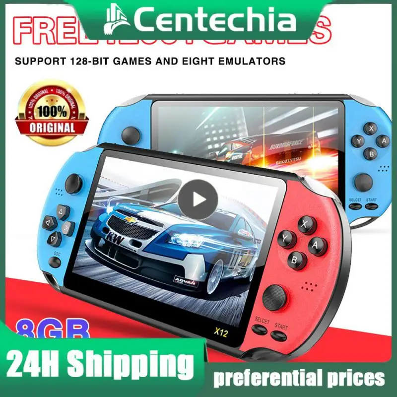 

2500mah Game Controller 8gb Retro Game Video Player 1000 Games 5.1 Inches Game Consoles Game Accessories With Double Rocker