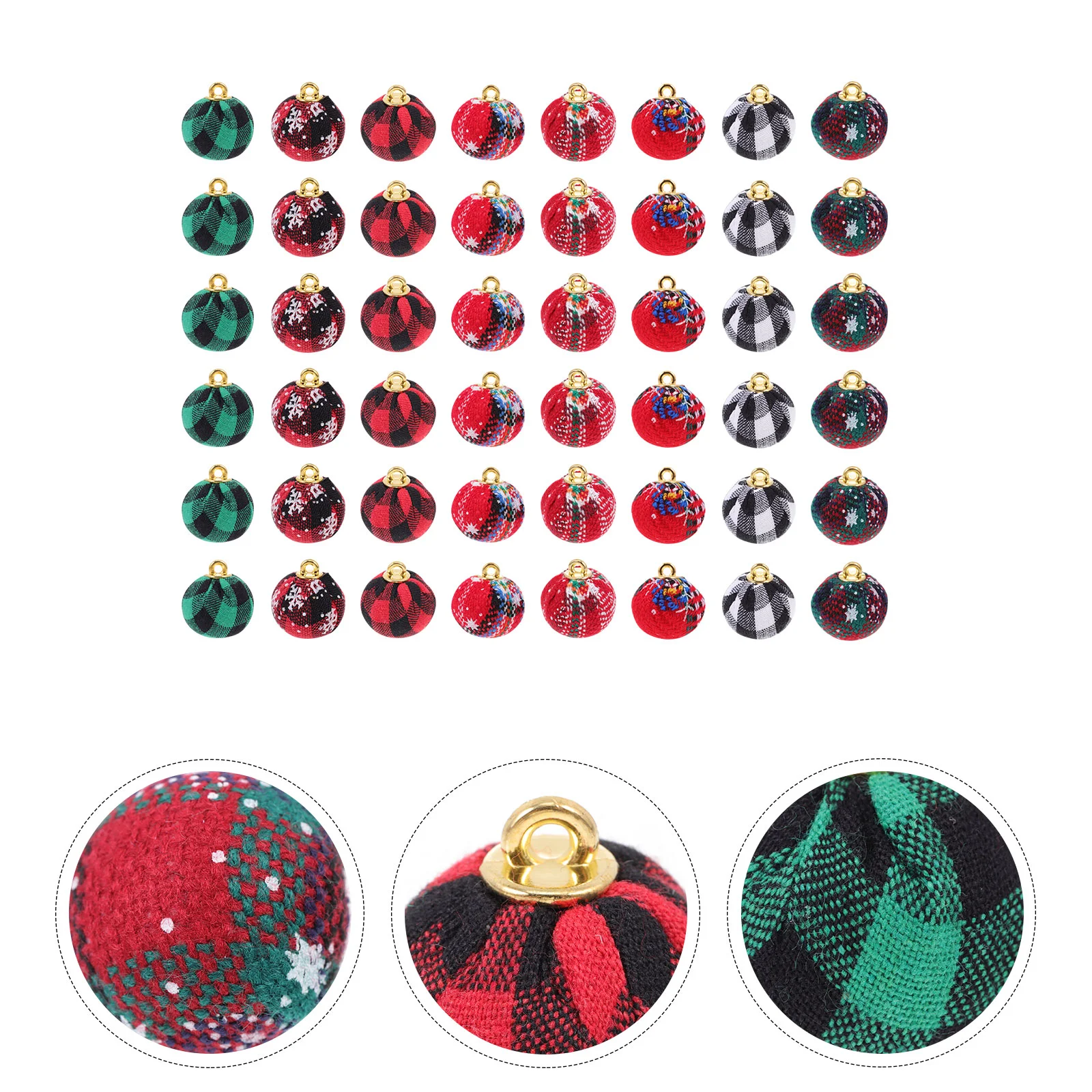 

Christmas Ornaments Plaid Hanging Fabric Ornament Tree Party Decorative Pendent Favors Shatterproof Garland Baubles Farmhouse