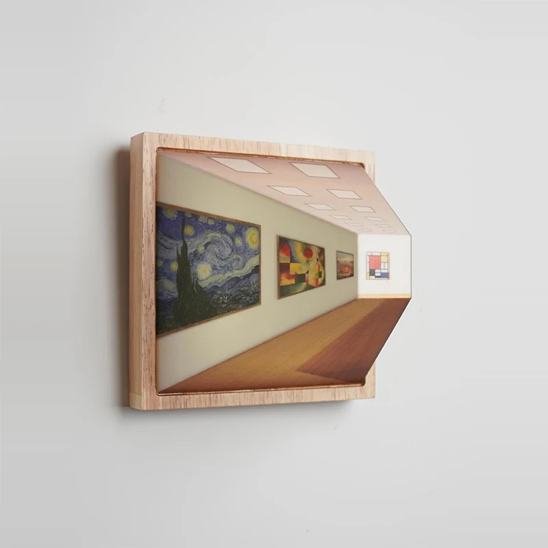 Забавные игрушки подарки светодиодные 3d обнаженные глаза деревянные настенные