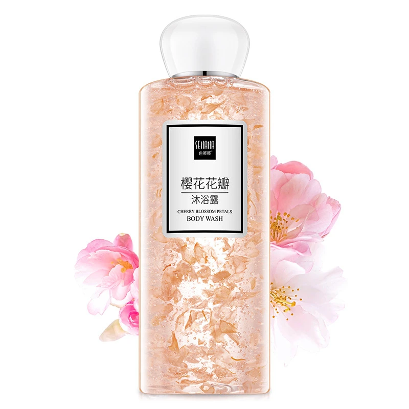 

Cherry Blossom Petals Shower Gel Gentle Care Refreshing Cleansing Bath Foam Exquisite Nourishing Skin Whitening Body Wash 250ml