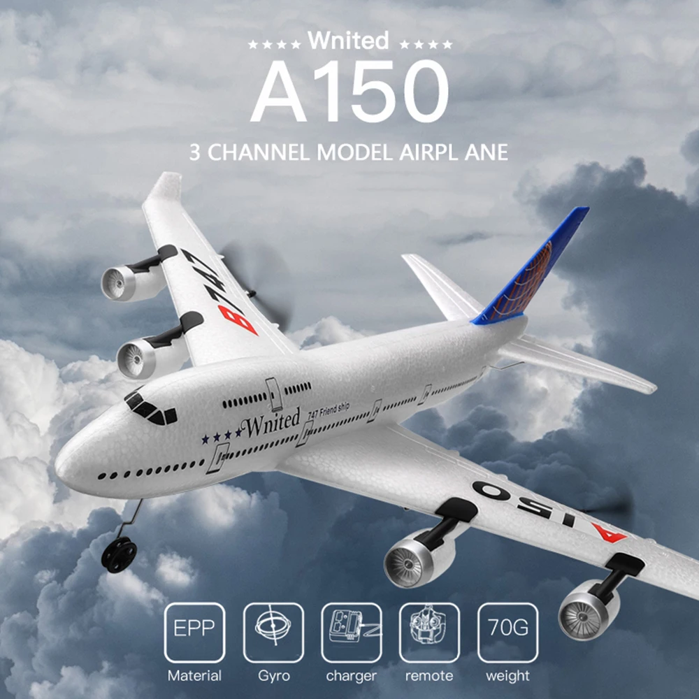WLtoys XK A150 2,4G 3CH RC самолет с неподвижным крылом, уличные игрушки, Дрон Боинг B747, планер, игрушки для взрослых, подарок