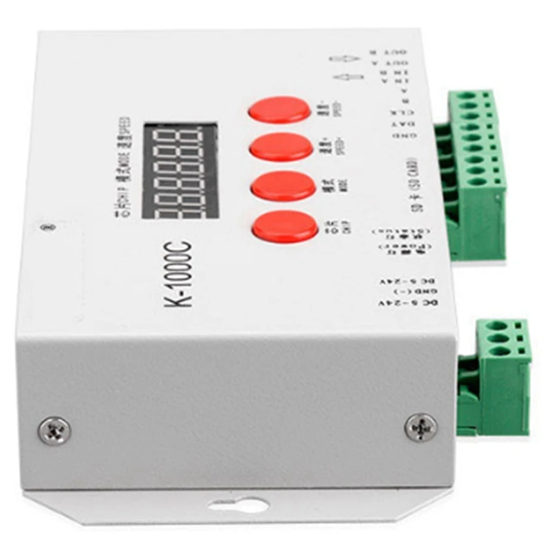 

5-кратный флэш-контроллер K1000C WS2812B WS2811 APA102 T1000S WS2813, светодиодный программный контроллер 2048 пикселей, флэш-контроллер
