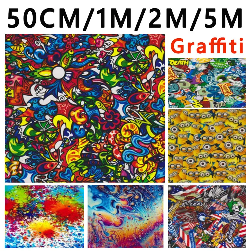 0 5mx 1 м/2 м/5 м граффити узор водная печать пленка гидрографическая погружная для