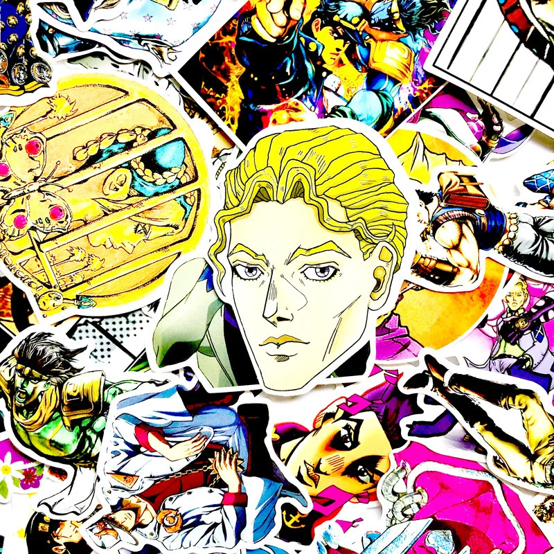 

50Pcs Jojos Bizarre Adventure Stickers for Suitcase Skateboard Laptop Luggage Fridge Phone Car Styling DIY Decal Sticker Cool