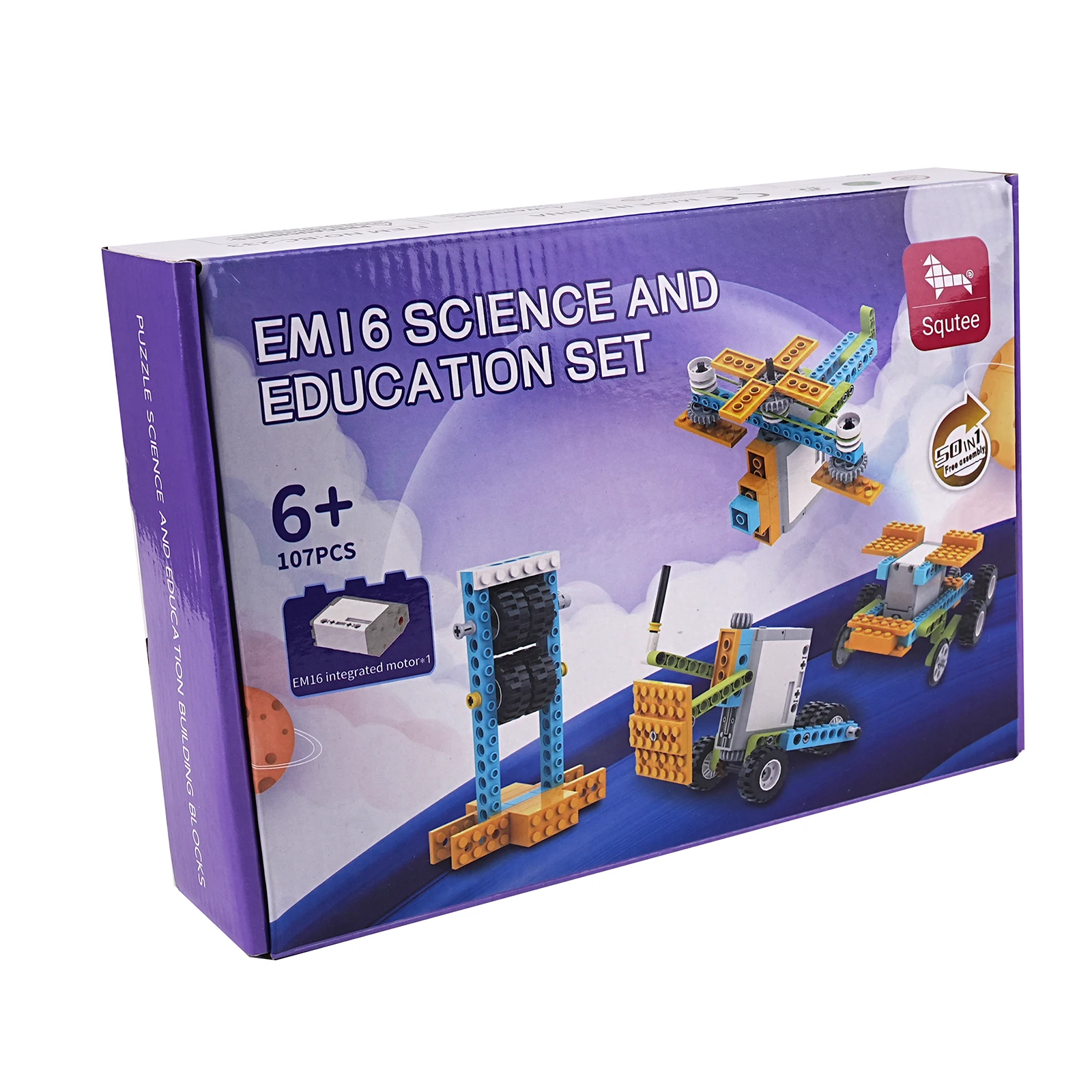 107 шт. 50 в 1 электрические строительные блоки робота STEM EM16 научный и
