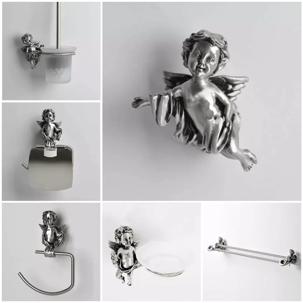 

Robe Hooks Towel Hook Coat Clothes Hanger Door Rack Classic Angel Home Deco Wall Mount Bathroom Shelf DG9100T