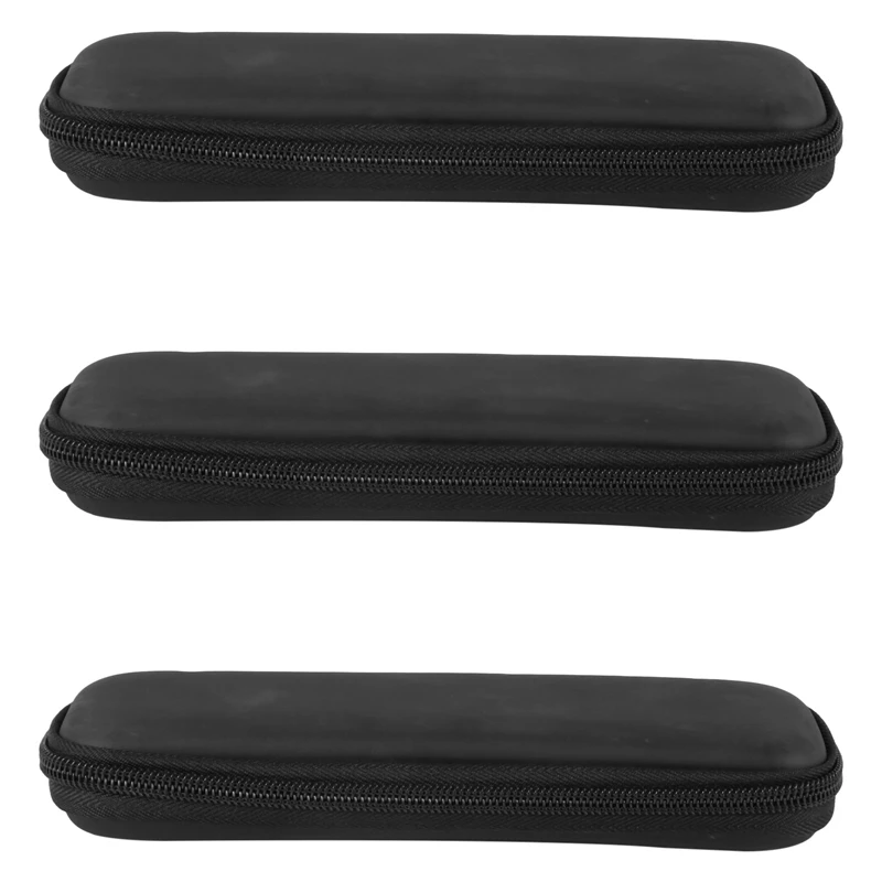 

3X Black EVA Hard Shell Stylus Pen Pencil Case Holder Protective Carrying Box Bag Storage Container For Ballpoint Pen
