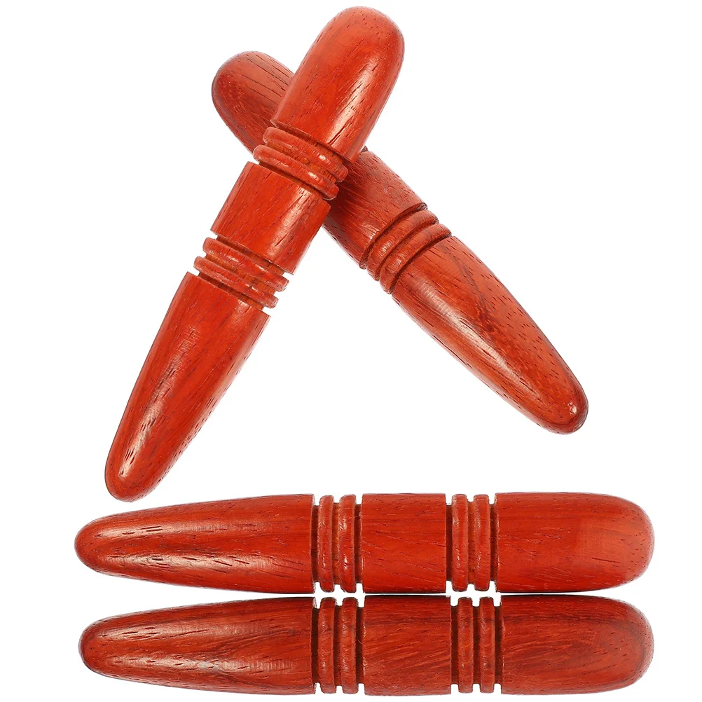 

4Pcs Wooden Sticks Foot Sticks Acupoint Tools Point Sticks