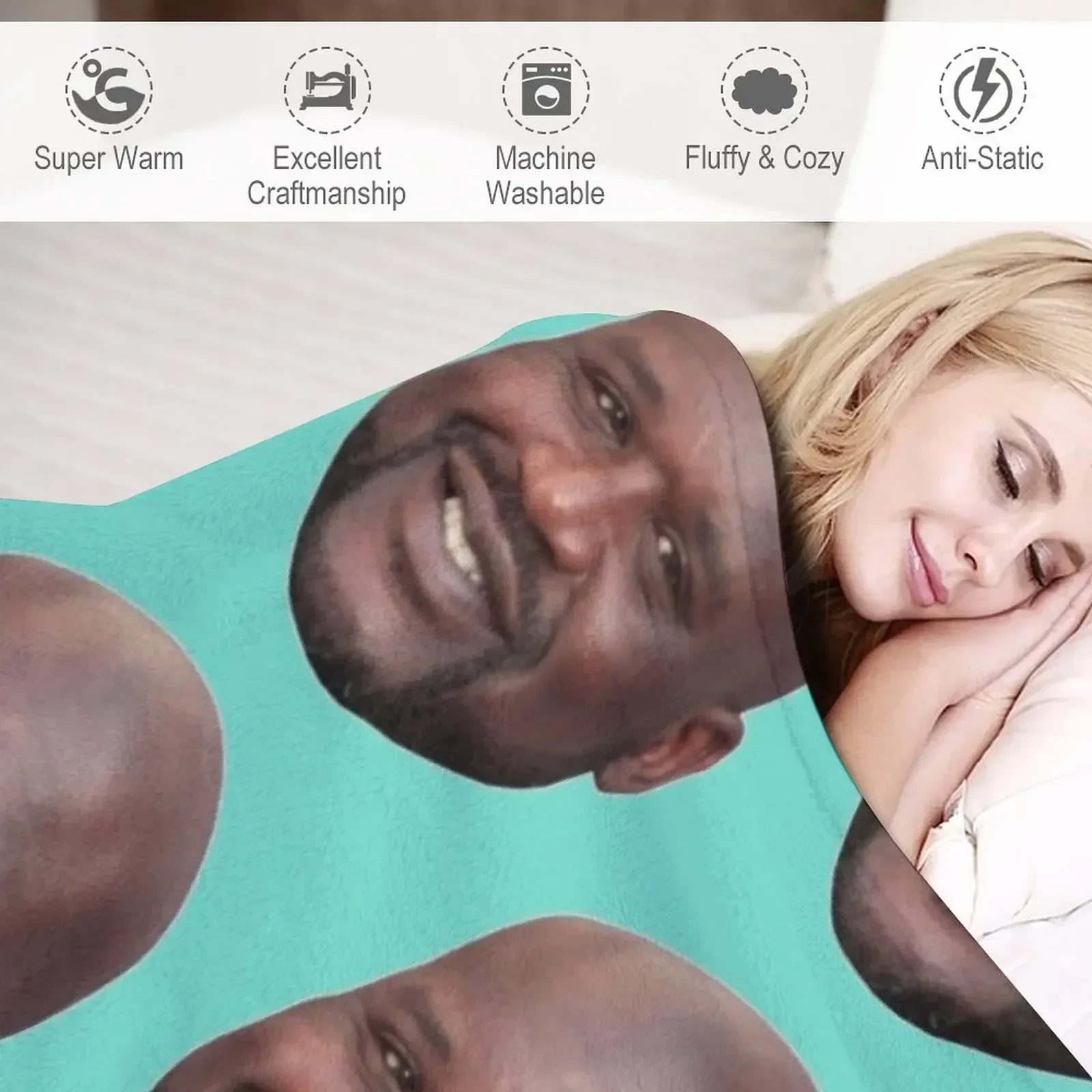 Одеяло Shaq винтажные мягкие одеяла для больших детей