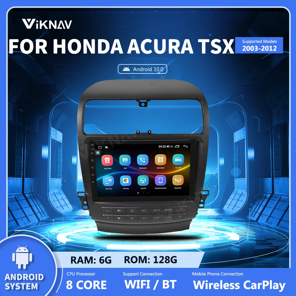 

Автомагнитола 2 Din Android для Honda Acura TSX 2003-2012 стерео приемник сенсорный экран мультимедийный плеер GPS-навигация головное устройство