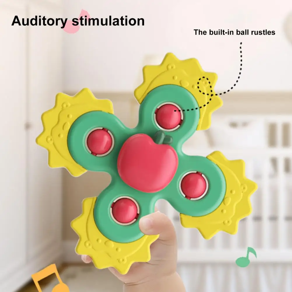 

Baby Teething Toys Sensory Toy Desktop Spinner Toys Cartoon Series Stroller Dining Chair Sucker Rattle Toy Baby Shower Gift