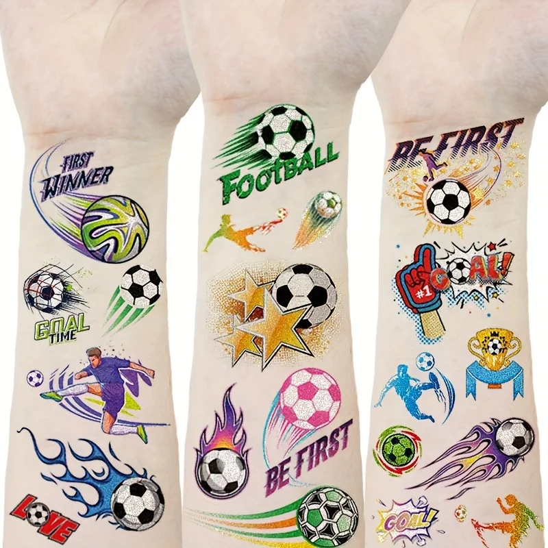20 PCS Flash Football Sports Временная татуировка-подходит для футбольных вечеринок и