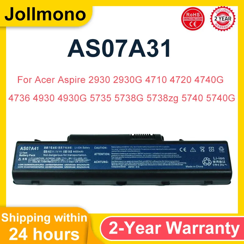 AS07A31 AS07A71 AS07A41 Аккумулятор для ноутбука Acer Aspire 2930 2930G 4710 4720 4740G 4736 4930 4930G 5735 5738G 5738zg 5740