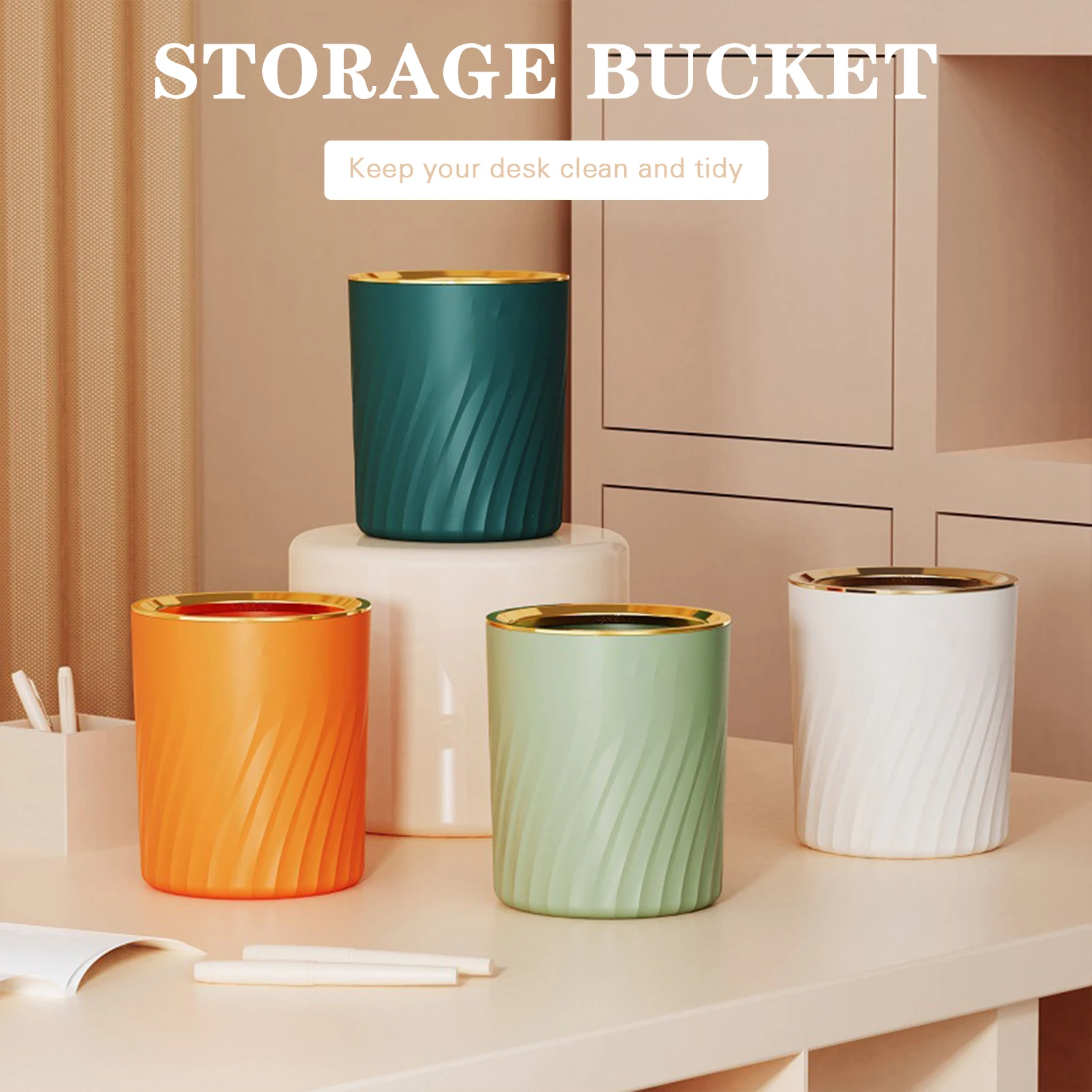

Creative Mini Desktop Bin Multipurpose Trash Can For Office Bedroom Desktop Bin Space Saving Waste Bins Under Desk Accessories