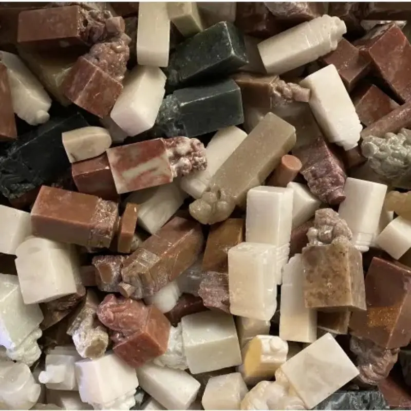 2.5Kg Defective Seal Seal Cutting Stone Practice Seal Material Shoushan Stone Dandong Stone Green Sea Stone Seal Carving Button